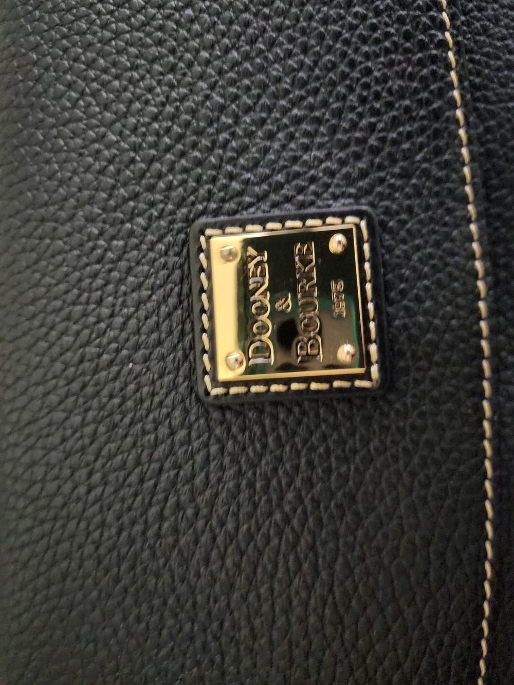 Dooney & Bourke Black Pebbled Leather Crossbody Wallet with Gold Hardware - Picture 11 of 15